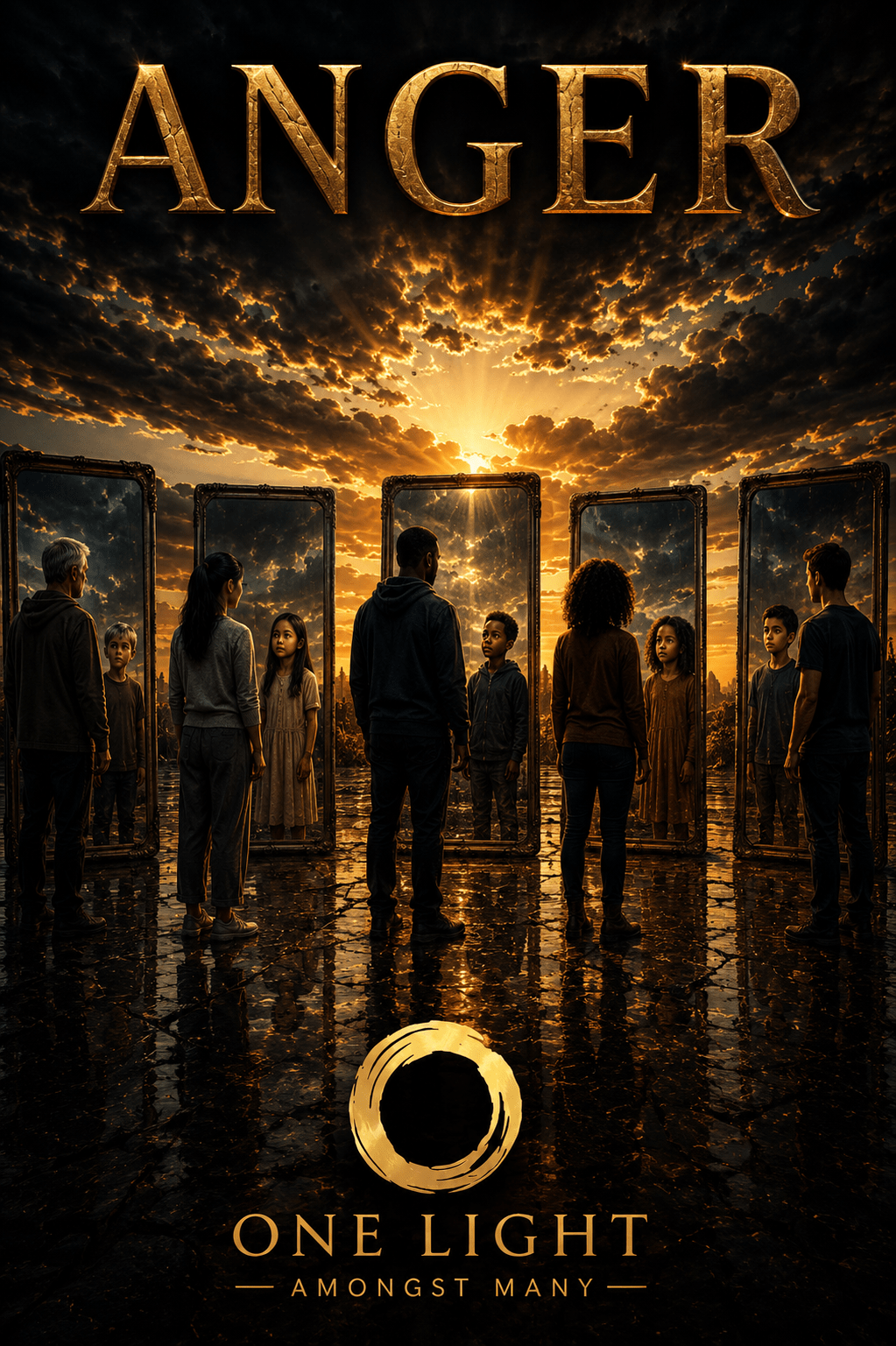 People facing mirrors representing anger and reflection