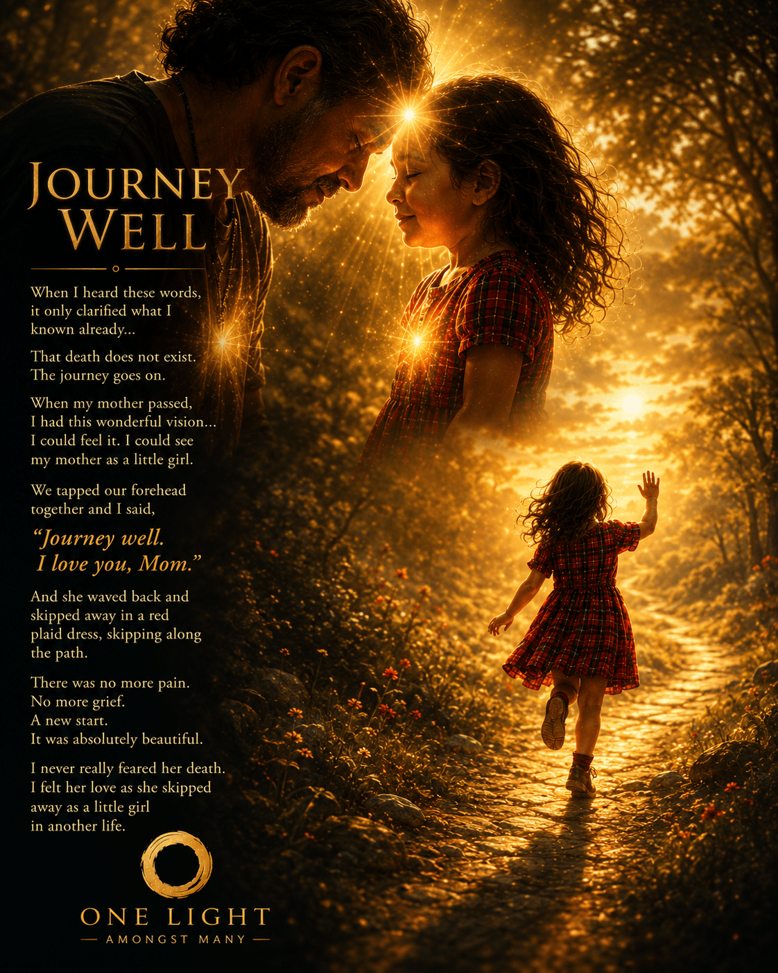 Journey Well inspirational poster with parent and child